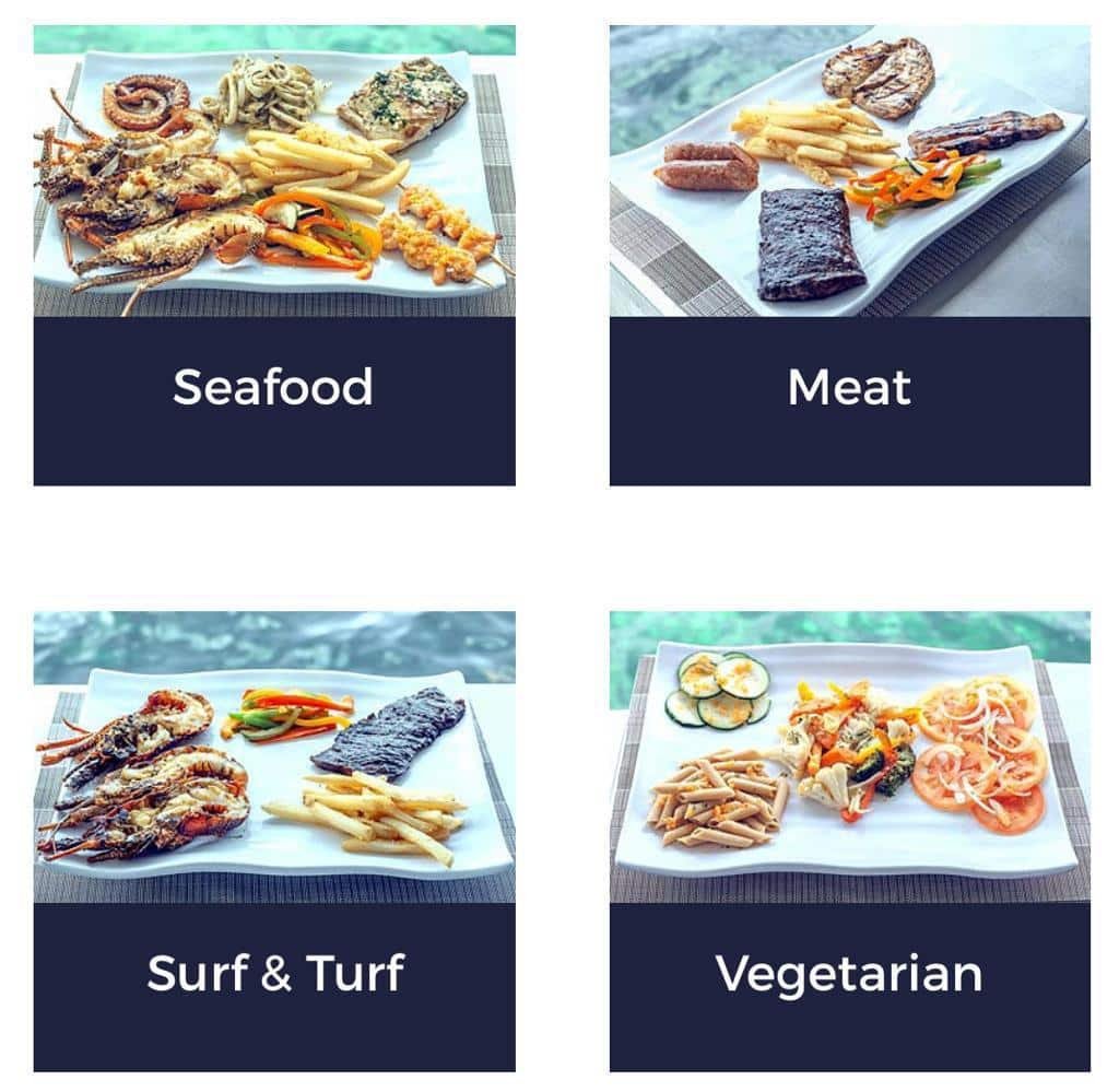 party catamaran punta cana food